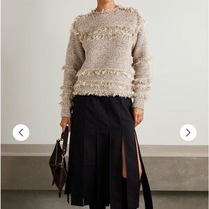 Ulla Johnson Frayed metallic tweed sweater -  like new